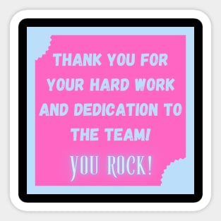 Thank you YOU ROCK / Retro Thank you / GET THE JOB DONE. Sticker